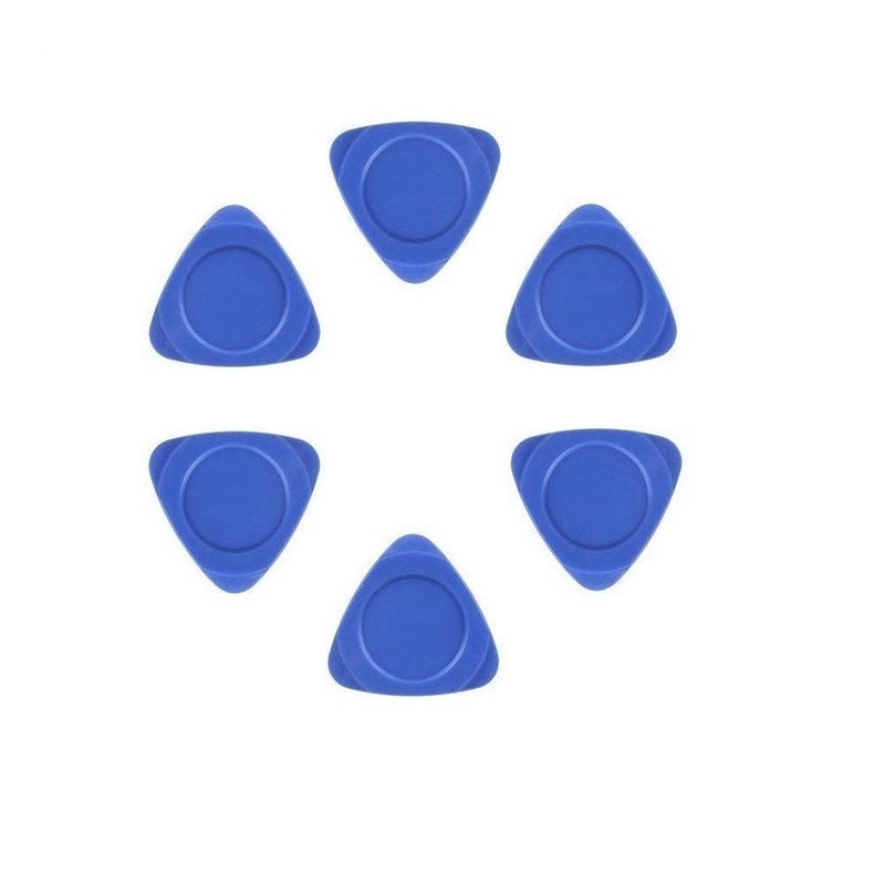 Fixinus 10 Pieces Universal Triangle Plastic Pry Opening Tool for iPhone Mobile Phone Laptop Table LCD Screen Case Disassembly Blue Guitar Picks - Image 1